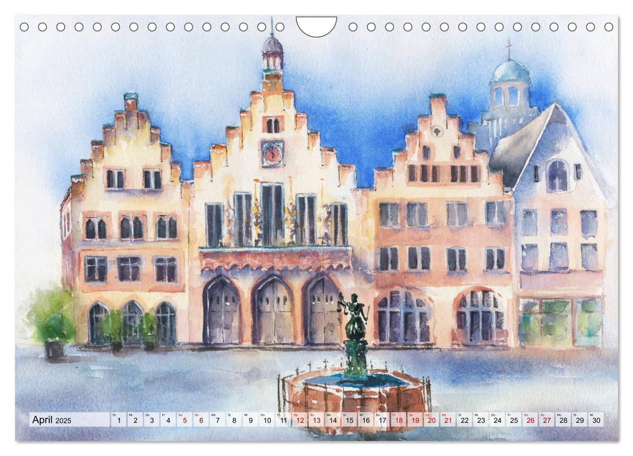 Bild: 9783435212507 | Frankfurt in Aquarell (Wandkalender 2025 DIN A4 quer), CALVENDO...