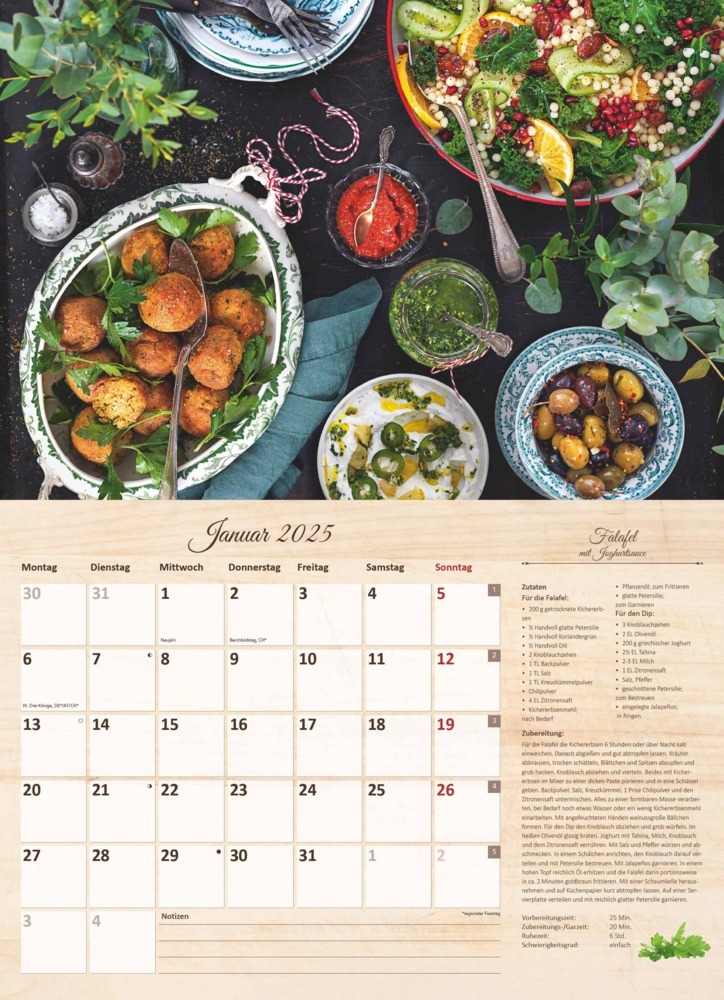 Bild: 4251732344610 | Alpha Edition - Culinaria 2025 Der große Küchenkalender, 42x29cm...