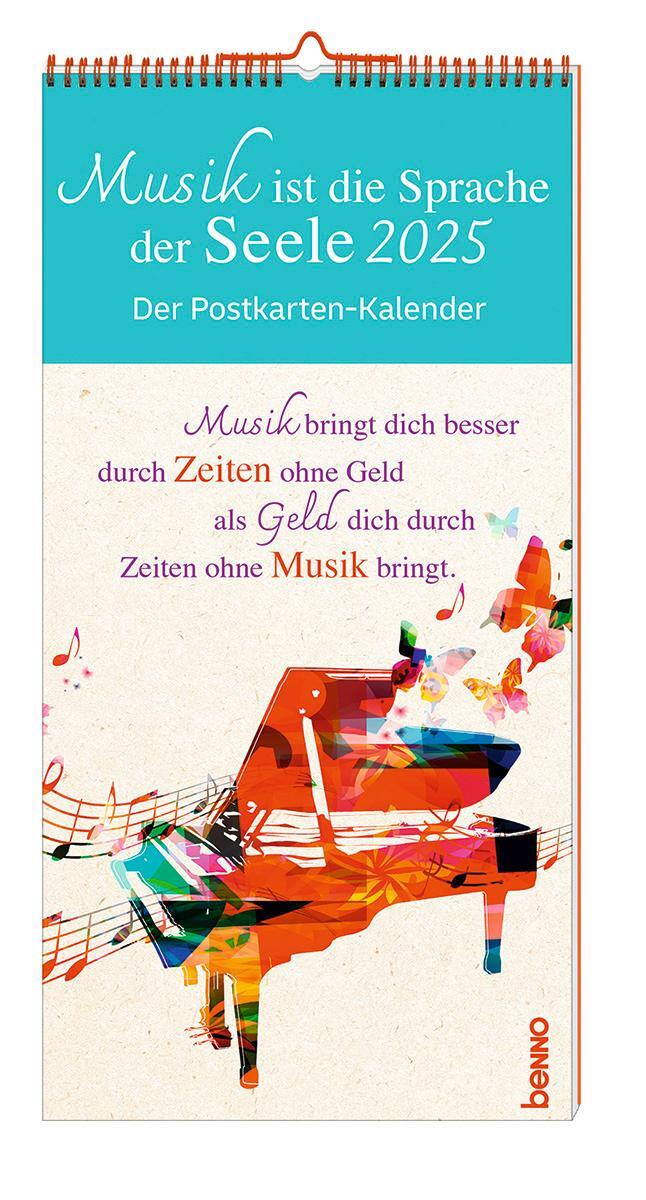 Cover: 9783746265049 | Musik ist die Sprache der Seele 2025 | Der Postkarten-Kalender | 2025