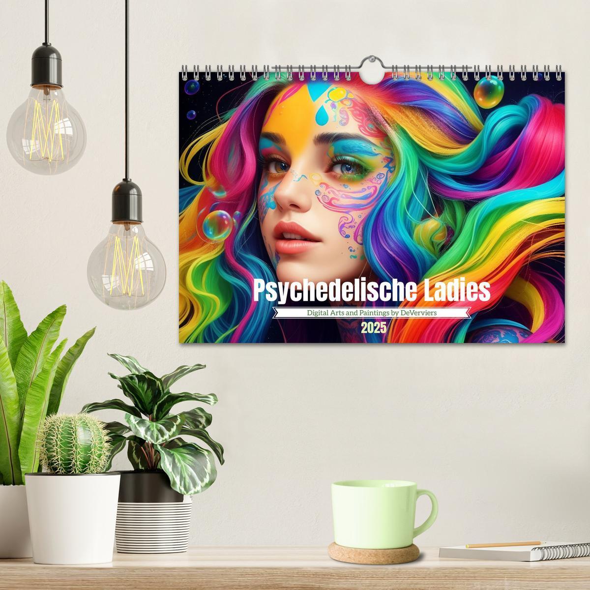 Bild: 9783383822995 | Psychedelische Ladies (Wandkalender 2025 DIN A4 quer), CALVENDO...