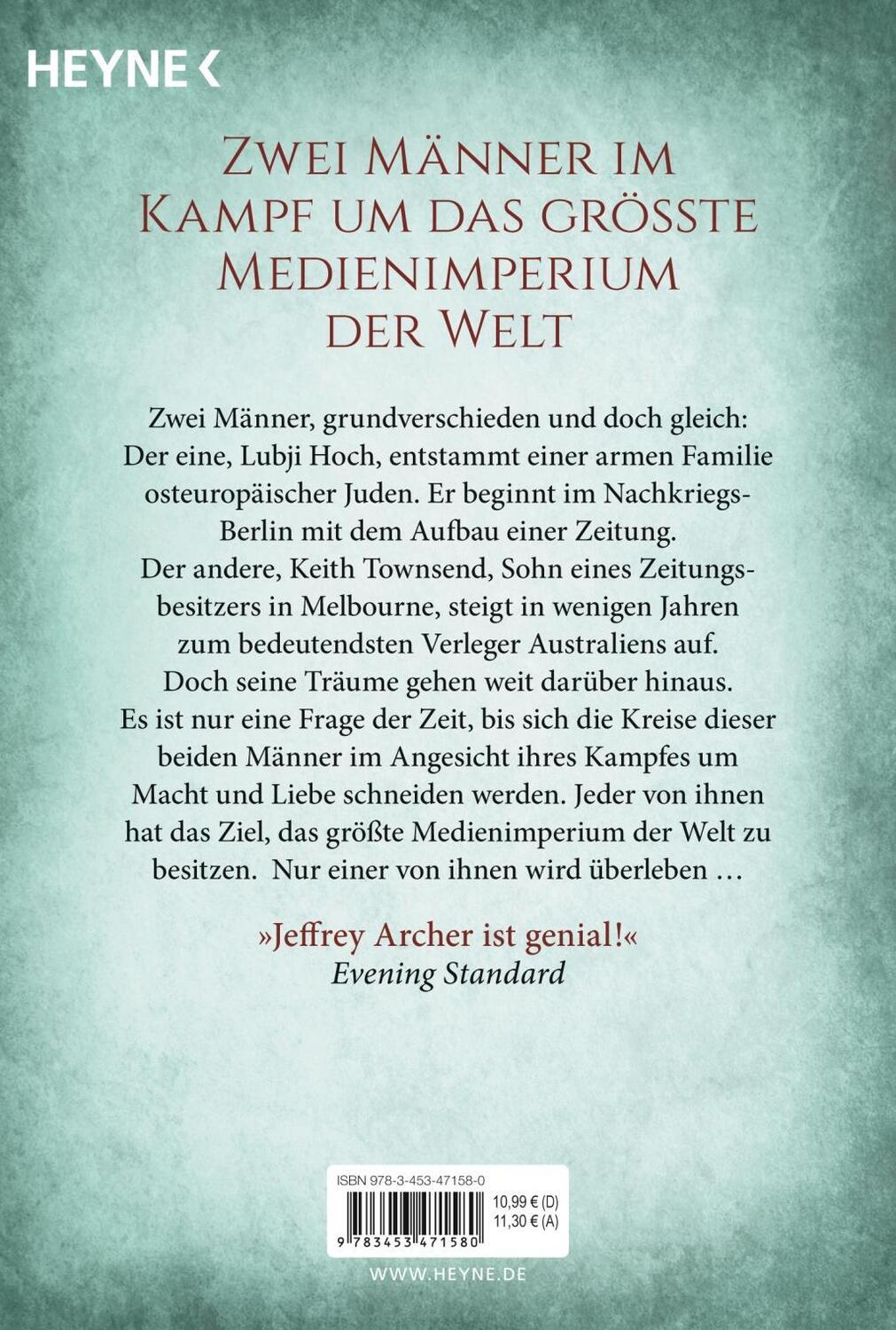 Bild: 9783453471580 | Das Spiel der Mächtigen | Roman | Jeffrey Archer | Taschenbuch | 2019