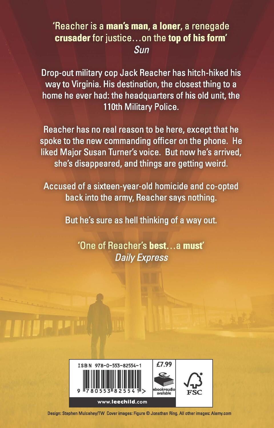 Rückseite: 9780553825541 | Never Go Back | (Jack Reacher 18) | Lee Child | Taschenbuch | Englisch