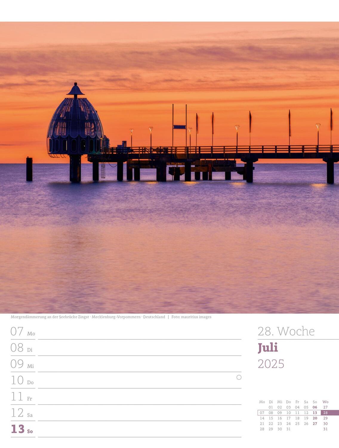 Bild: 9783838435039 | Am Meer - Wochenplaner Kalender 2025 | Ackermann Kunstverlag | 56 S.