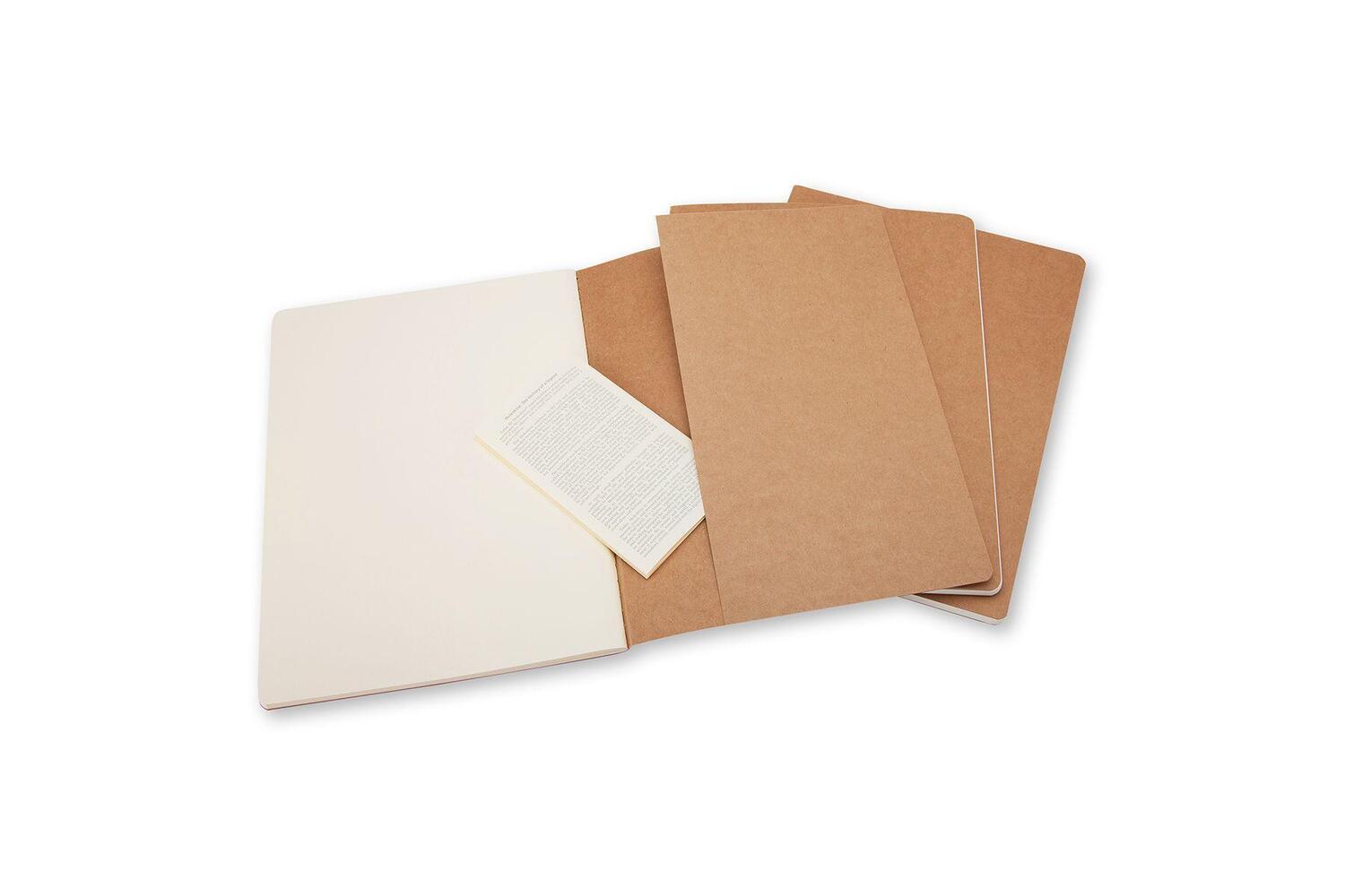 Cover: 9788883705069 | Moleskine Cahier Extra Large blanko packpapierbraun. 3er Pack | Buch