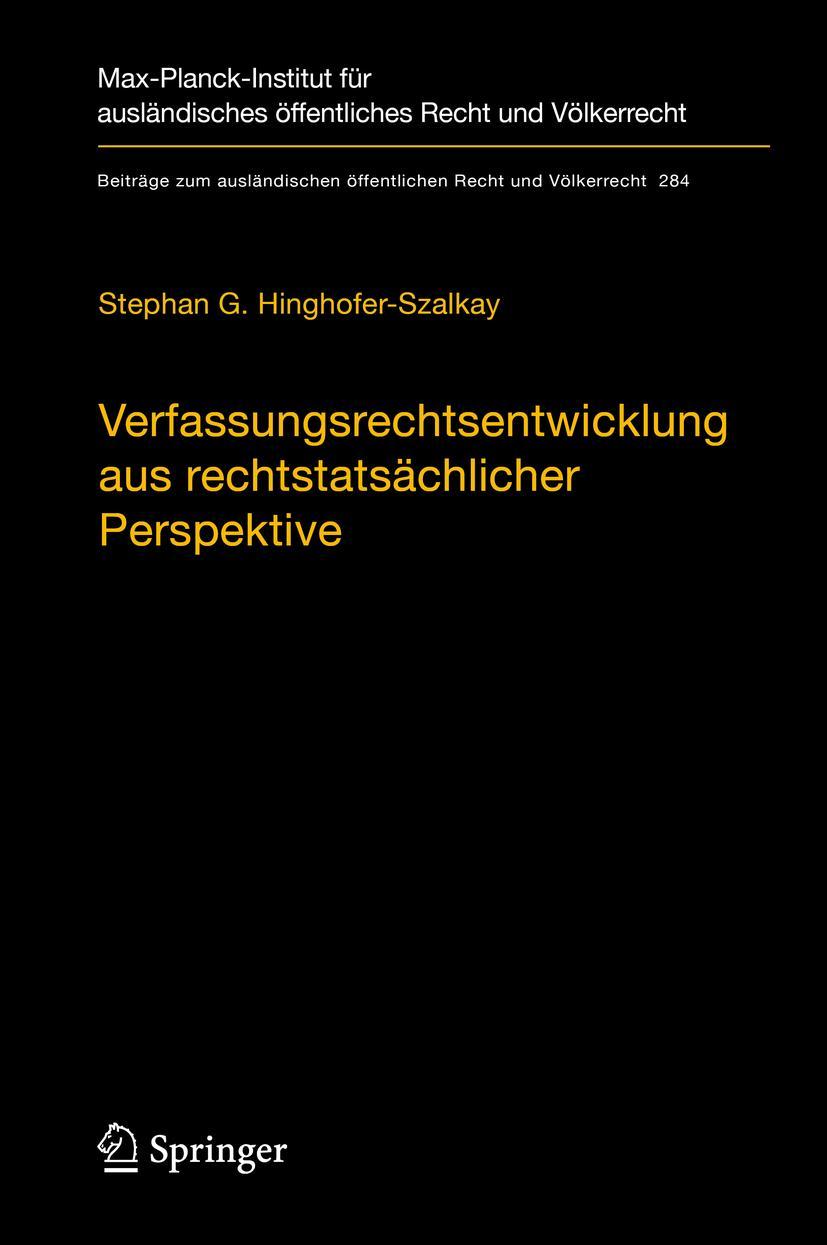 Cover: 9783662589168 | Verfassungsrechtsentwicklung aus rechtstatsächlicher Perspektive