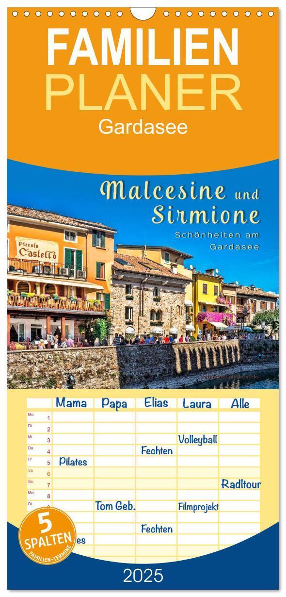 Cover: 9783457117033 | Familienplaner 2025 - Malcesine und Sirmione, Schönheiten am...