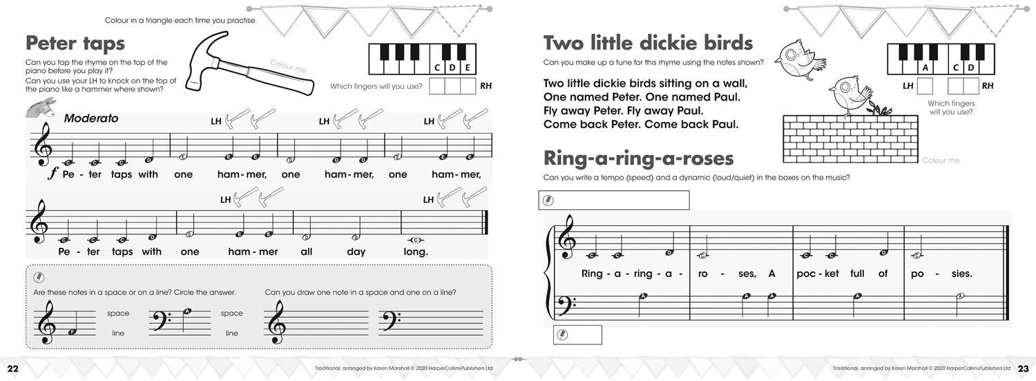 Bild: 9780008353247 | Get Set! Piano - Ready to Get Set! Piano: Activity Book | Marshall