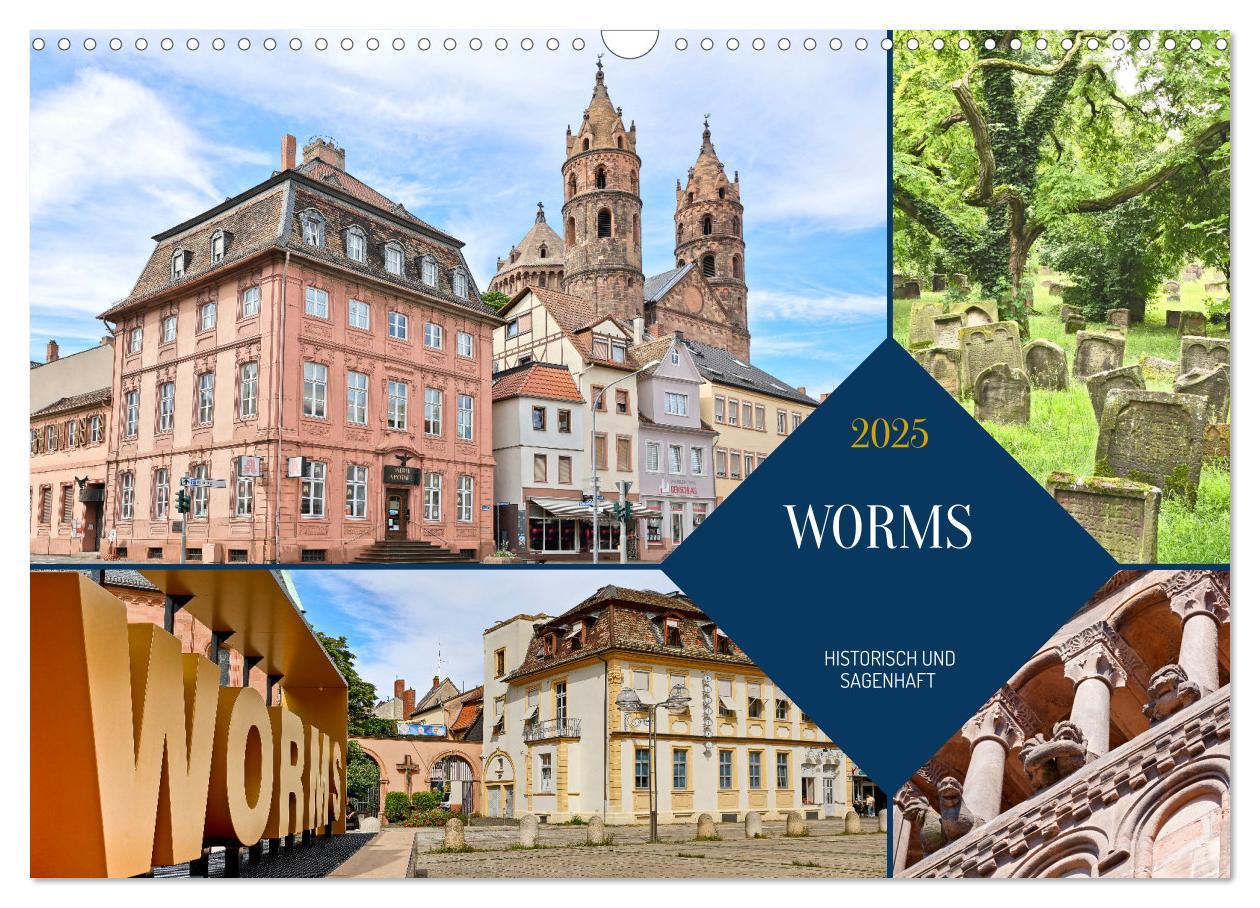 Cover: 9783457157244 | Worms - historisch und sagenhaft (Wandkalender 2025 DIN A3 quer),...