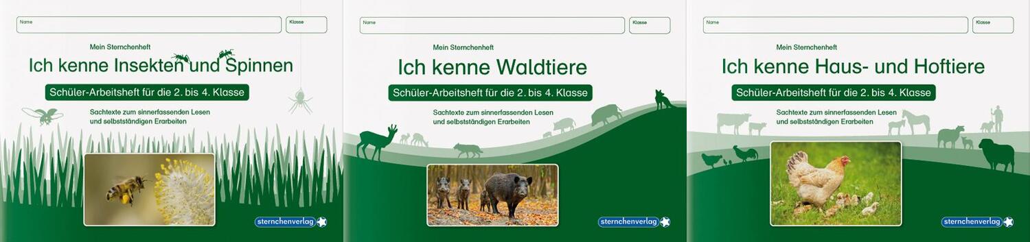 Cover: 9783939293200 | Ich kenne Waldtiere / Haus- und Hoftiere / Insekten und Spinnen. 3...