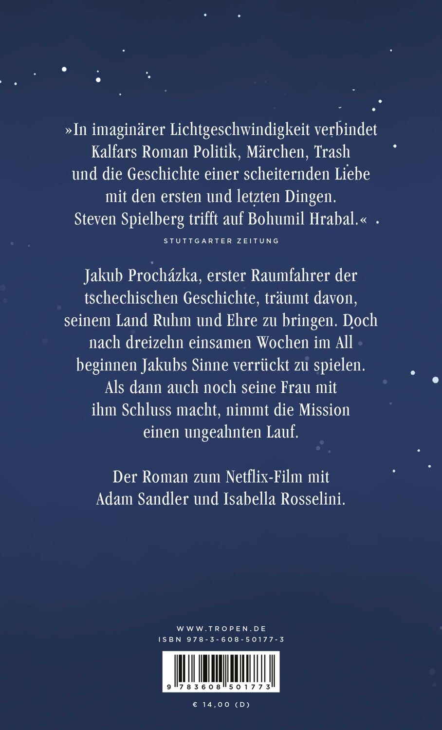 Rückseite: 9783608501773 | Spaceman of Bohemia | Jaroslav Kalfar | Taschenbuch | broschiert