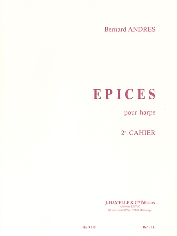 Cover: 9790230796156 | Epices Vol.2 | Bernard Andres | Buch | Alphonse Leduc