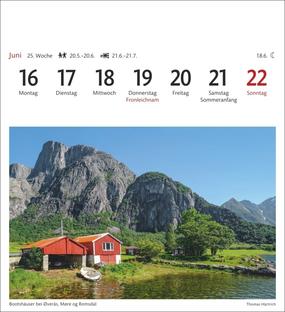 Bild: 9783840033414 | Norwegen Sehnsuchtskalender 2025 - Wochenkalender mit 53 Postkarten