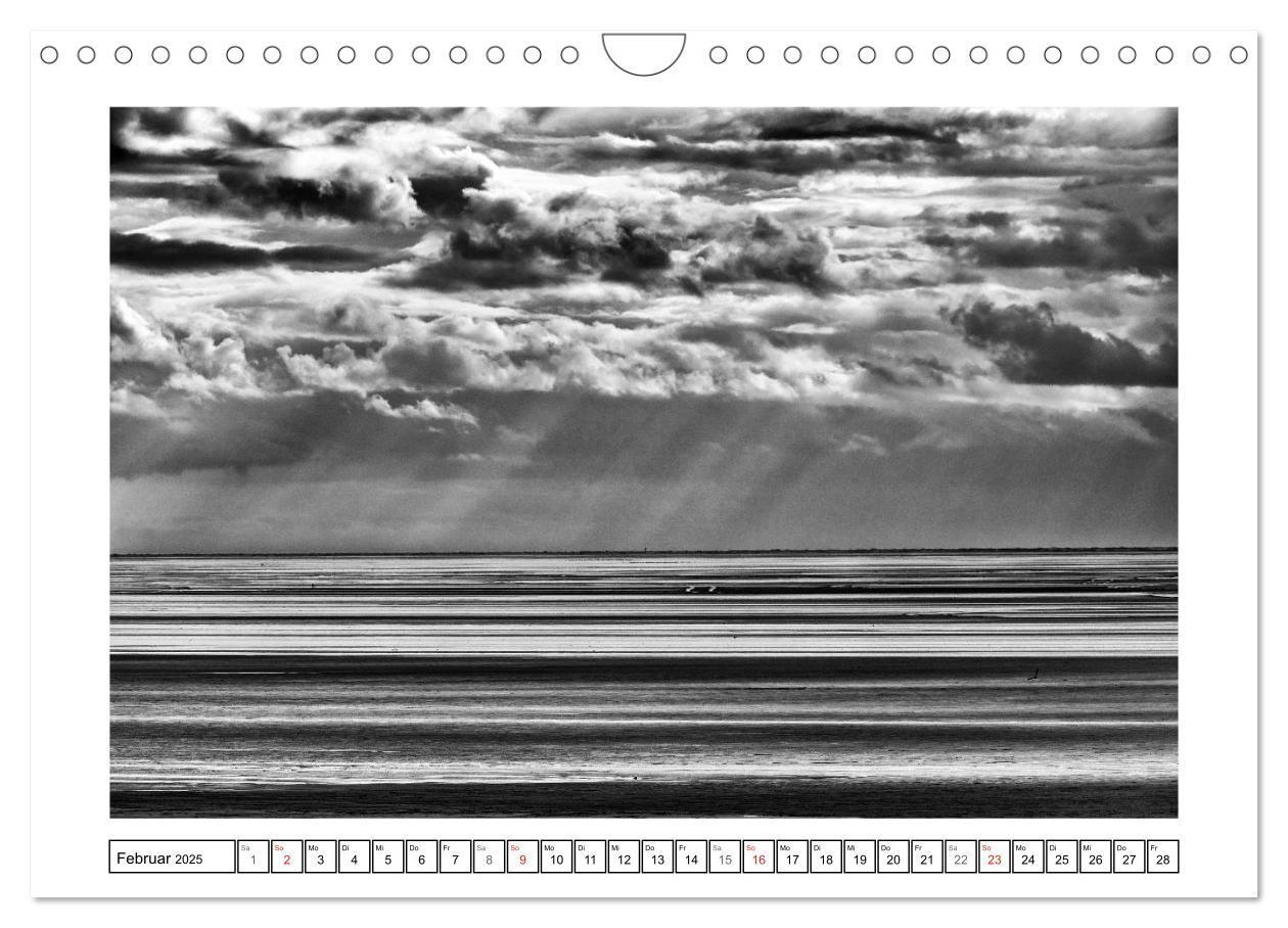 Bild: 9783435651337 | Am Strand von St. Peter-Ording SCHWARZ-WEISS (Wandkalender 2025 DIN...