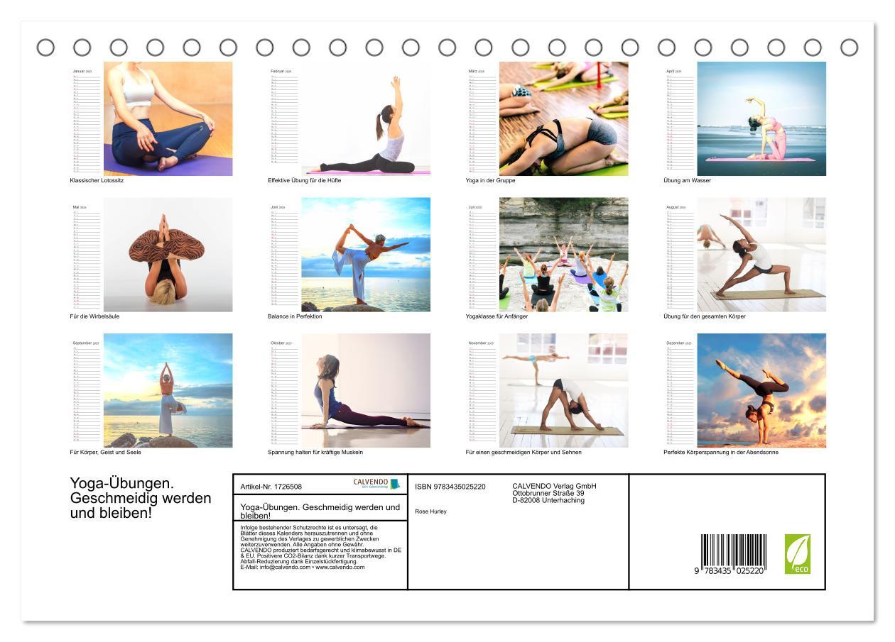 Bild: 9783435025220 | Yoga-Übungen. Geschmeidig werden und bleiben! (Tischkalender 2025...