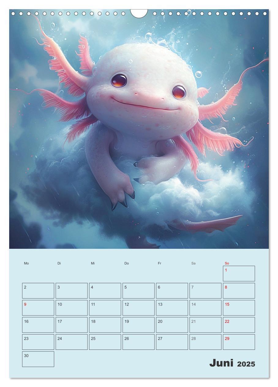 Bild: 9783383807671 | Axolotl. Lustiger Schwanzlurch mit Superkräften (Wandkalender 2025...