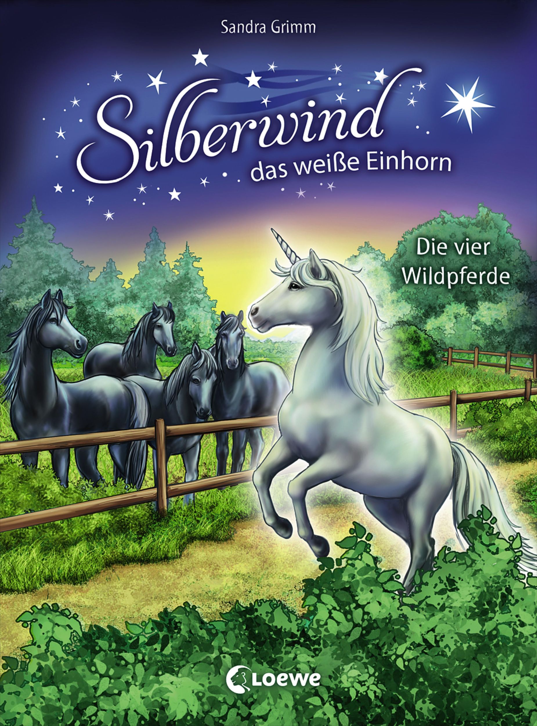 Cover: 9783785582909 | Silberwind, das weiße Einhorn - Die vier Wildpferde | Band 3 | Grimm