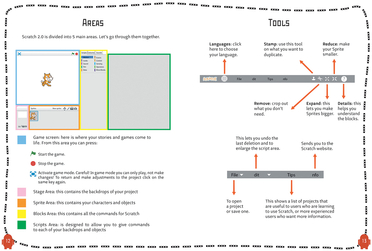 Bild: 9788863123579 | Programmiere witzige Animationen mit Scratch | Coder Kids | Buch