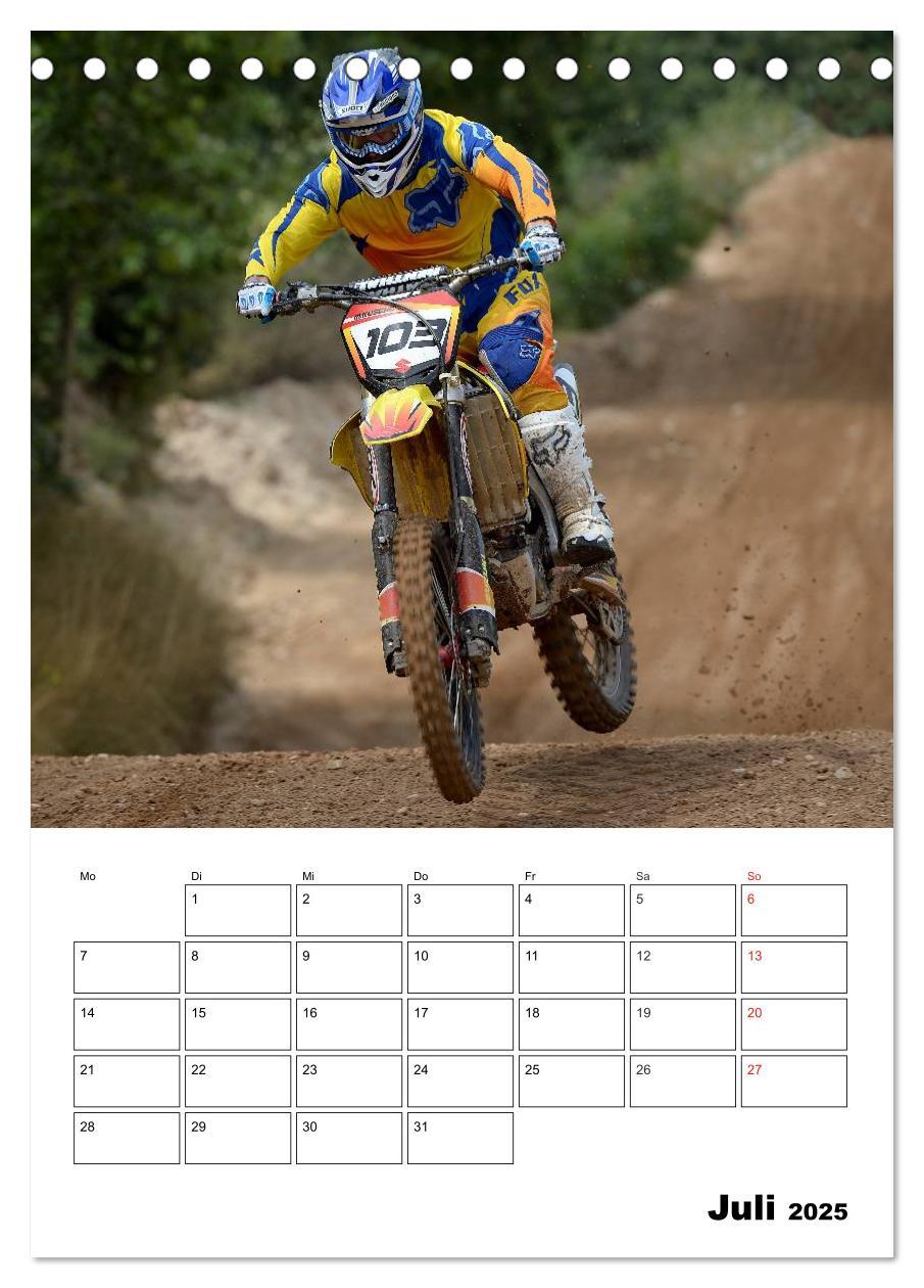 Bild: 9783457078488 | Motocross Terminplaner (Tischkalender 2025 DIN A5 hoch), CALVENDO...