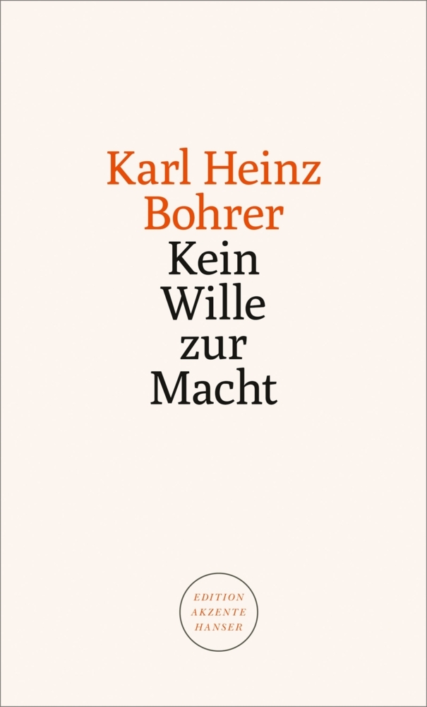 Cover: 9783446264618 | Kein Wille zur Macht | Karl Heinz Bohrer | Taschenbuch | 176 S. | 2020