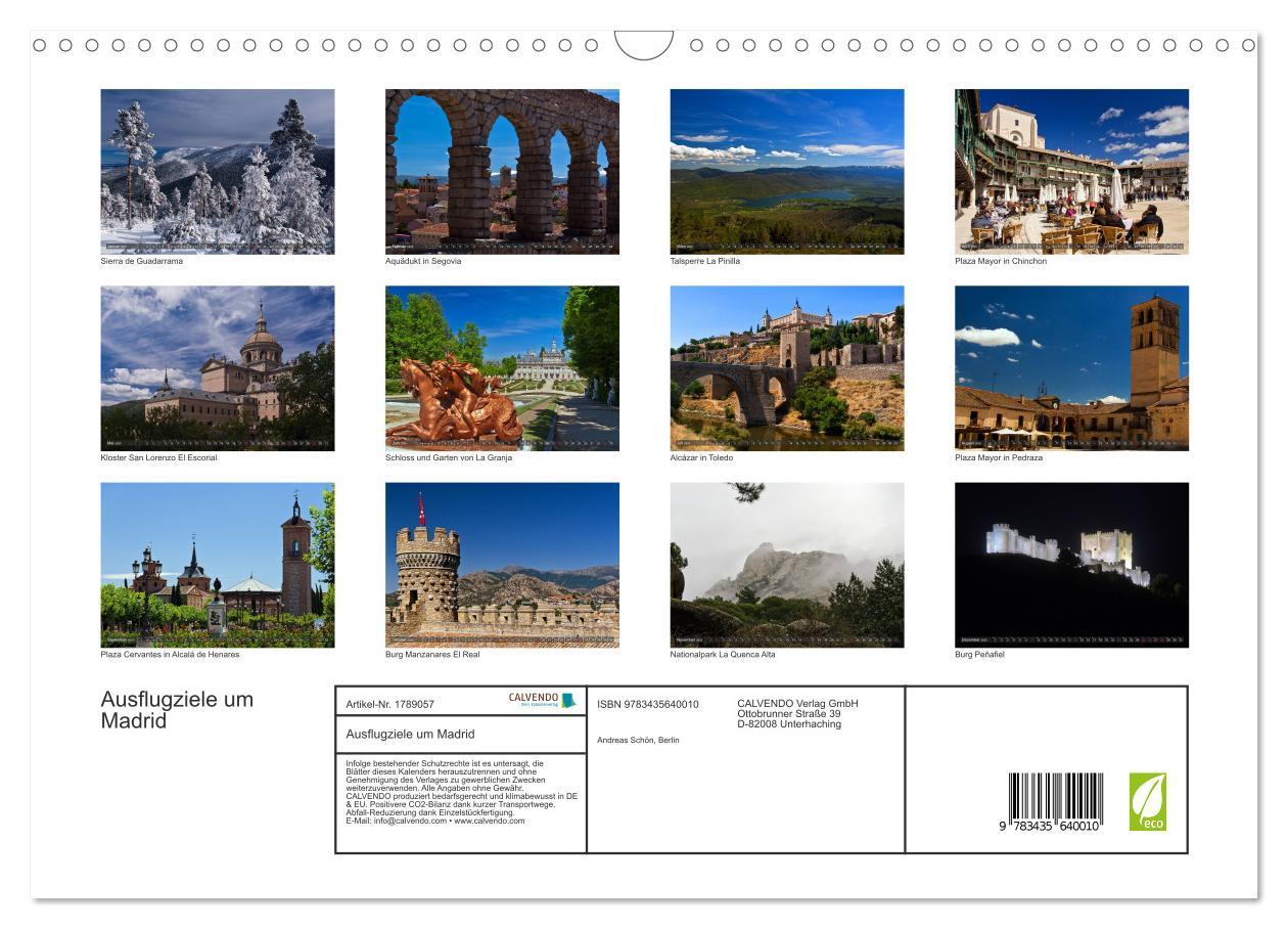 Bild: 9783435640010 | Ausflugziele um Madrid (Wandkalender 2025 DIN A3 quer), CALVENDO...