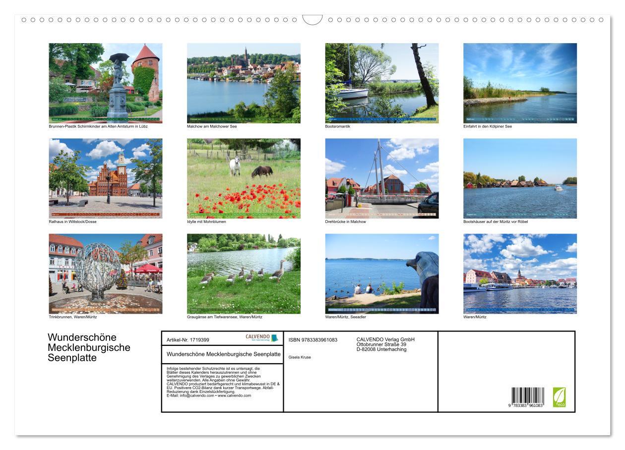 Bild: 9783383961083 | Wunderschöne Mecklenburgische Seenplatte (Wandkalender 2025 DIN A2...