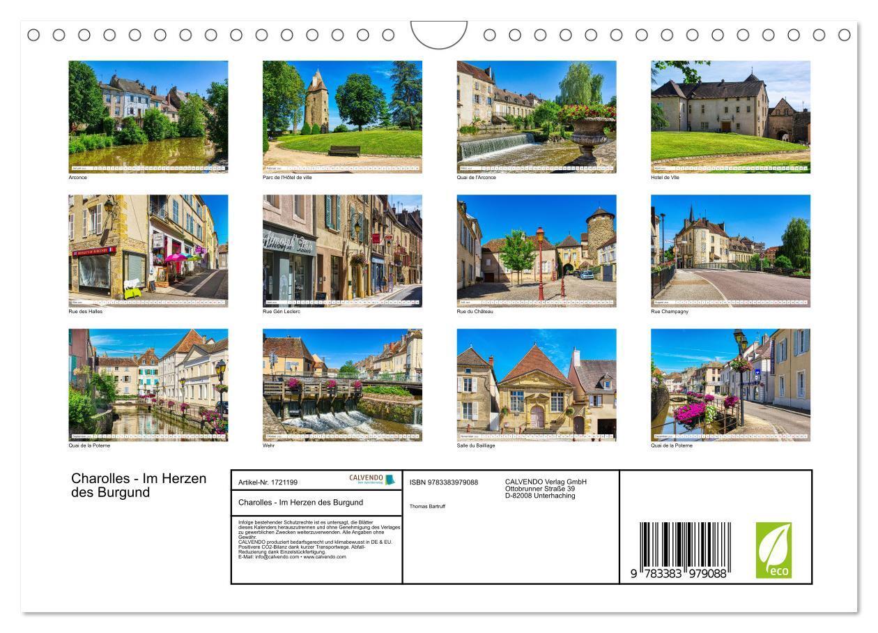 Bild: 9783383979088 | Charolles - Im Herzen des Burgund (Wandkalender 2025 DIN A4 quer),...