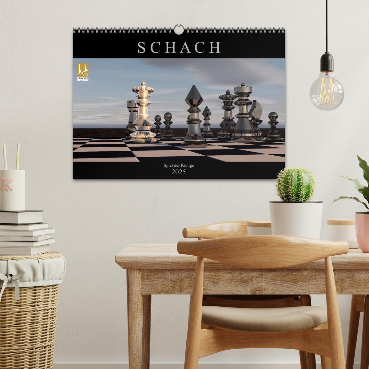 Bild: 9783435398218 | SCHACH - Spiel der Könige (Wandkalender 2025 DIN A3 quer), CALVENDO...