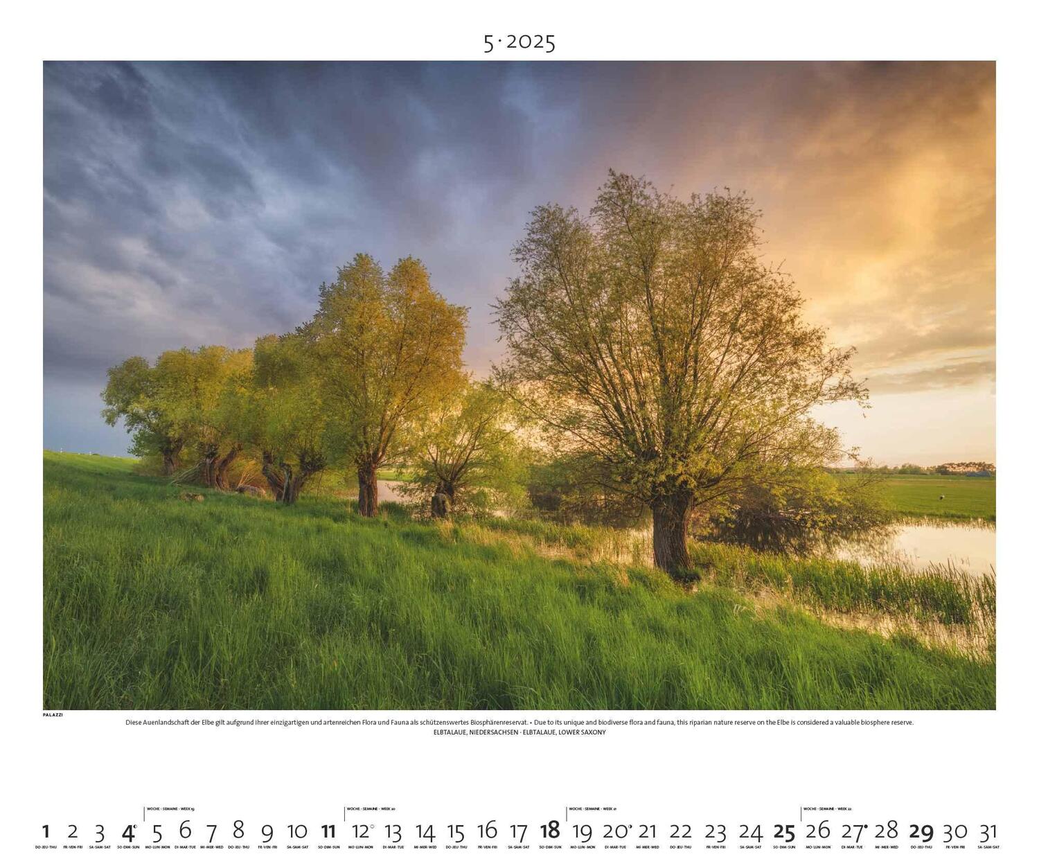 Bild: 4251734300744 | PALAZZI - Naturland Deutschland 2025 Wandkalender, 60x50cm,...