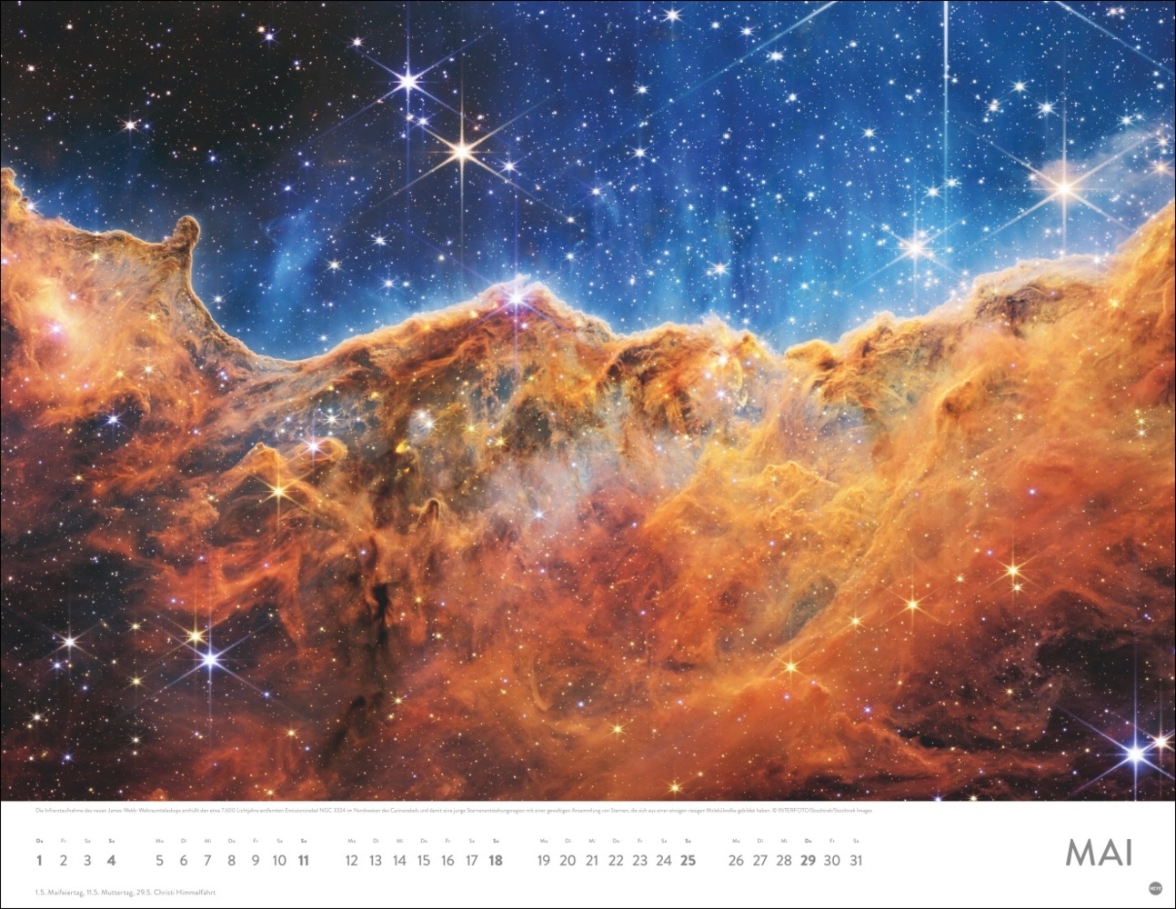 Bild: 9783756405077 | Das Universum Posterkalender 2025 | Kalender | Spiralbindung | 14 S.