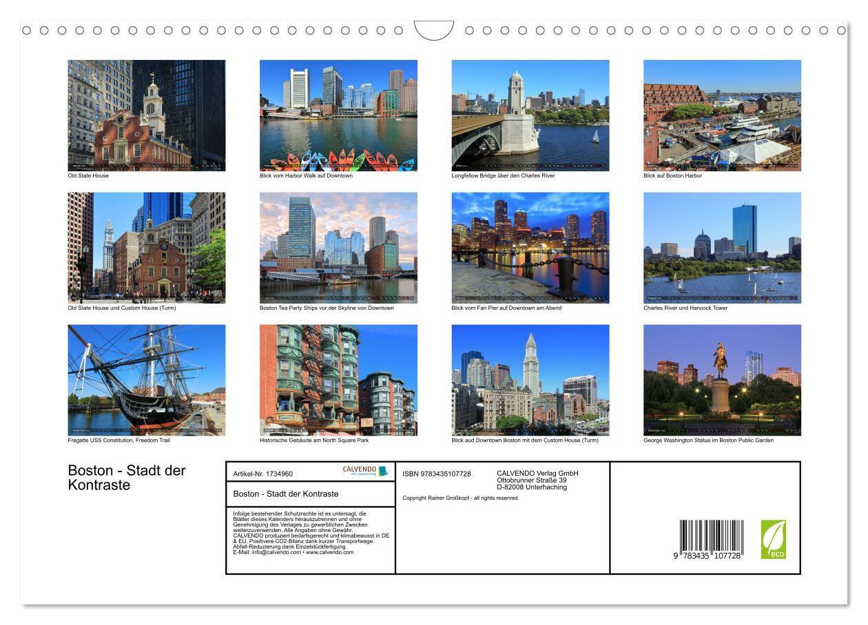 Bild: 9783435107728 | Boston - Stadt der Kontraste (Wandkalender 2025 DIN A3 quer),...