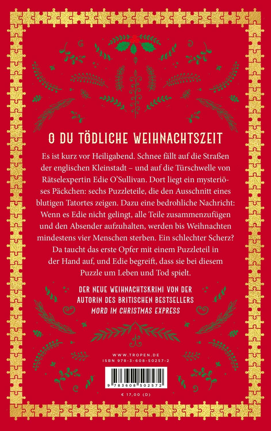 Rückseite: 9783608502572 | Das mörderische Christmas Puzzle | Kriminalroman | Alexandra Benedict