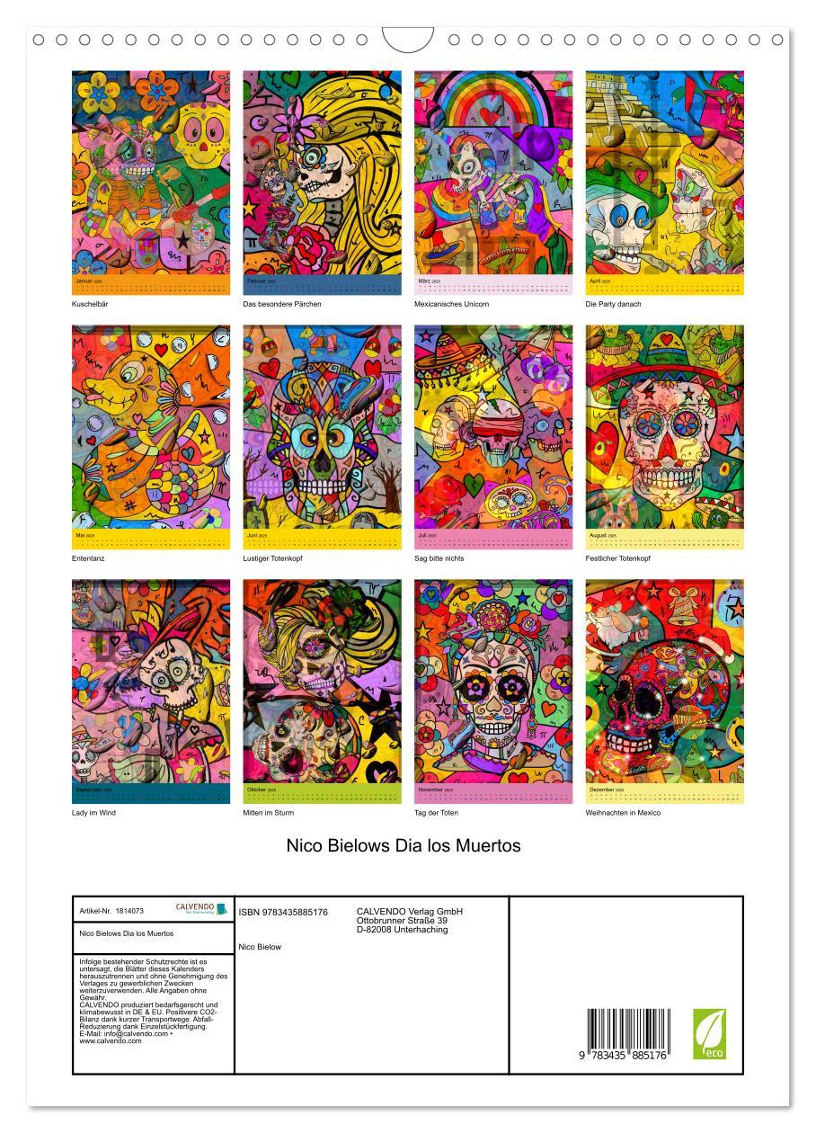 Bild: 9783435885176 | Nico Bielows Dia los Muertos (Wandkalender 2025 DIN A3 hoch),...