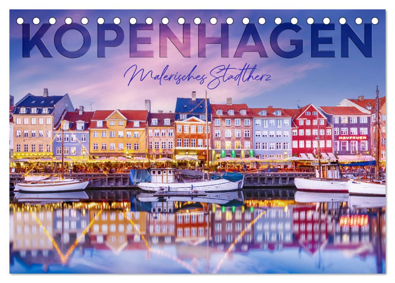 Cover: 9783383911149 | KOPENHAGEN Malerisches Stadtherz (Tischkalender 2025 DIN A5 quer),...