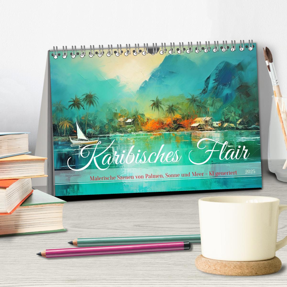 Bild: 9783457143513 | Karibisches Flair (Tischkalender 2025 DIN A5 quer), CALVENDO...