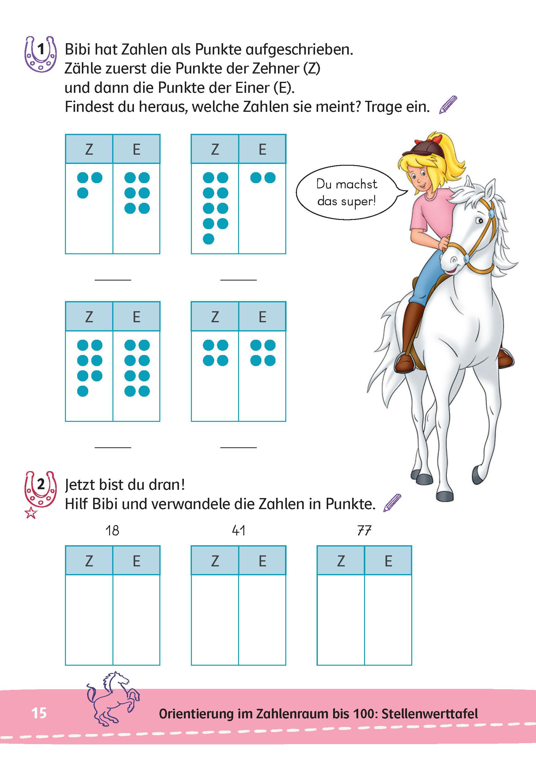 Bild: 9783129498064 | Bibi &amp; Tina: Mein Lernrätsel-Block Mathematik für die 2. Klasse | Buch