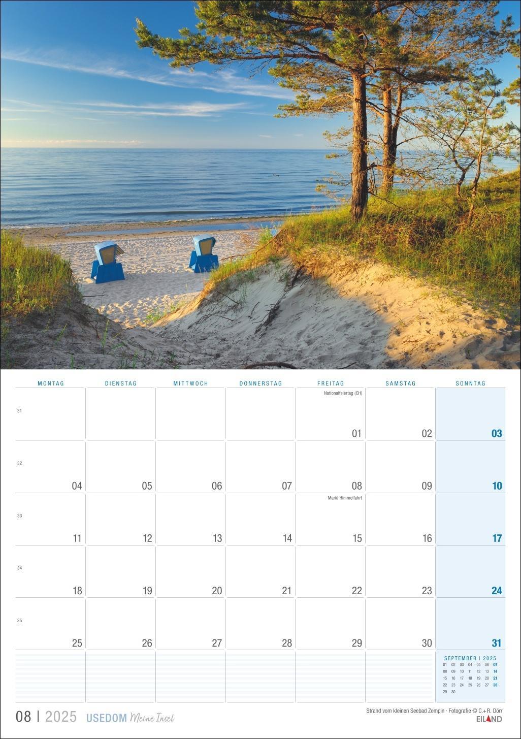 Bild: 9783964023490 | Usedom ...meine Insel Kalender 2025 | Eiland | Kalender | 13 S. | 2025