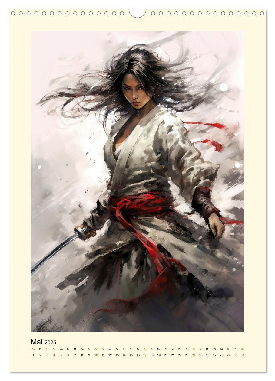 Bild: 9783435845316 | Samurai Amazonen (Wandkalender 2025 DIN A3 hoch), CALVENDO...