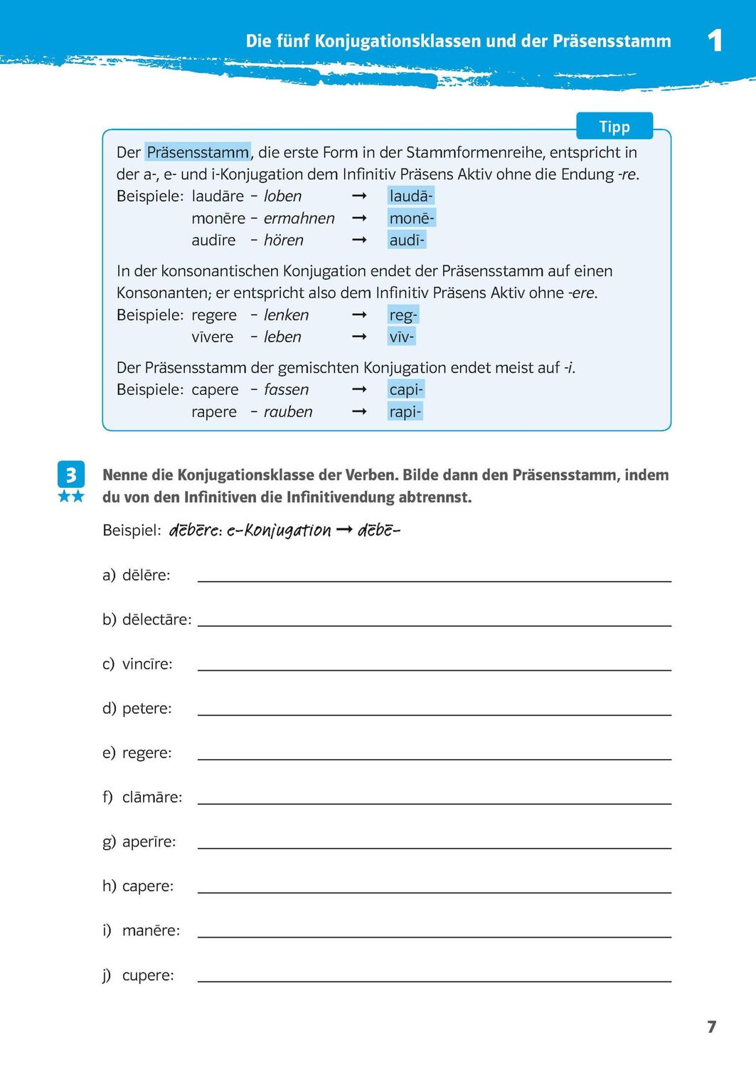 Bild: 9783129275474 | Klett 10-Minuten-Training Latein Grammatik Verben konjugieren 1./2....