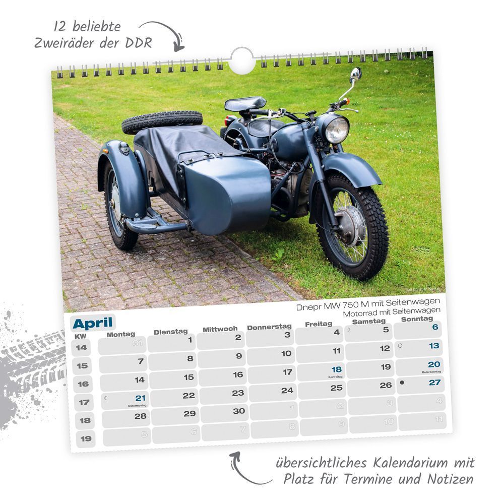 Bild: 9783988022622 | Trötsch Technikkalender DDR-Zweiräder 2025 | &amp;amp (u. a.) | Kalender