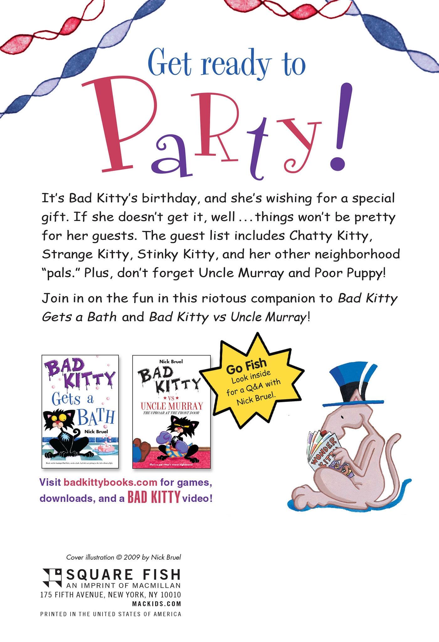 Rückseite: 9780312629021 | Happy Birthday, Bad Kitty (paperback black-and-white edition) | Bruel