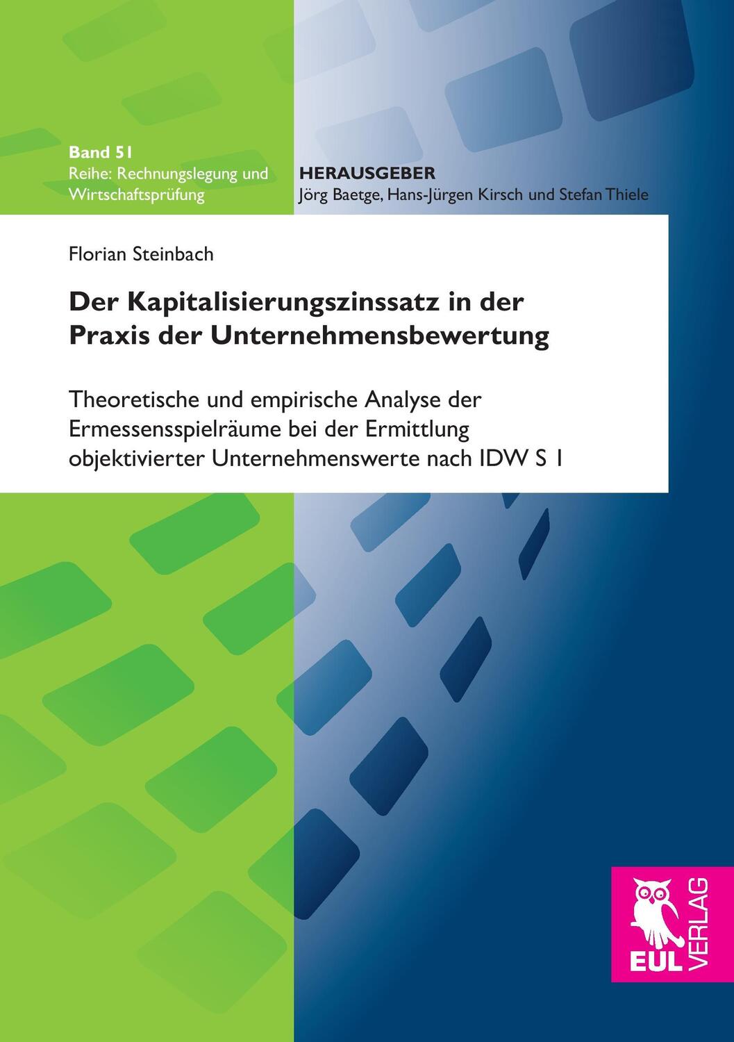 Cover: 9783844104035 | Der Kapitalisierungszinssatz in der Praxis der Unternehmensbewertung