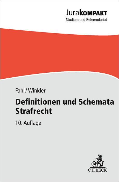 Cover: 9783406819414 | Definitionen und Schemata Strafrecht | Christian Fahl (u. a.) | Buch