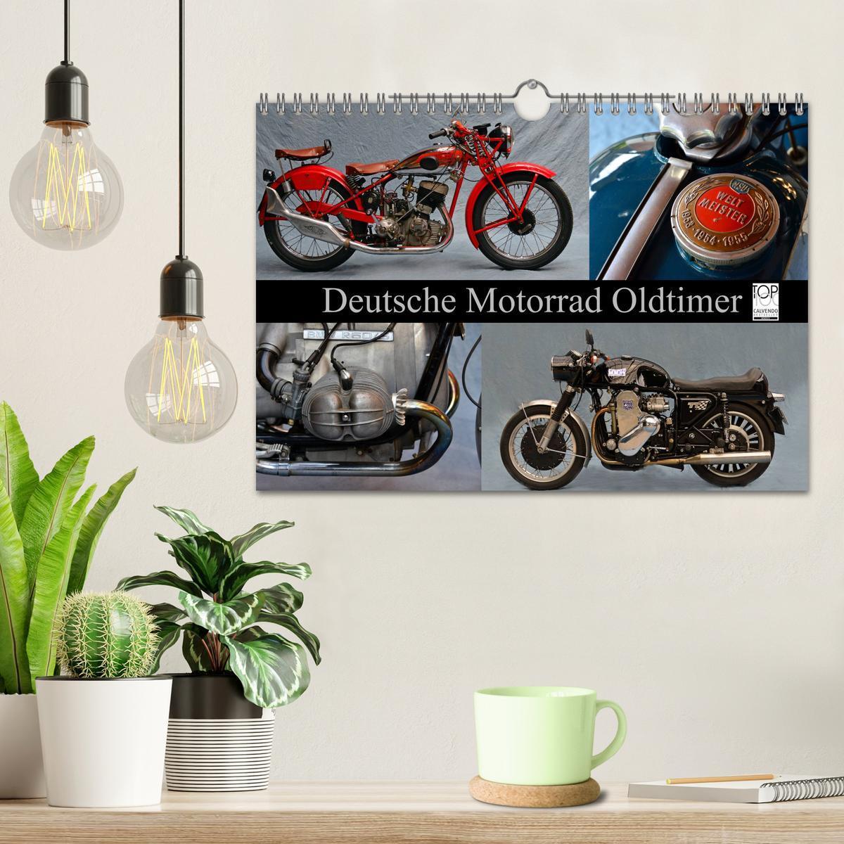 Bild: 9783435685943 | Deutsche Motorrad Oldtimer (Wandkalender 2025 DIN A4 quer),...