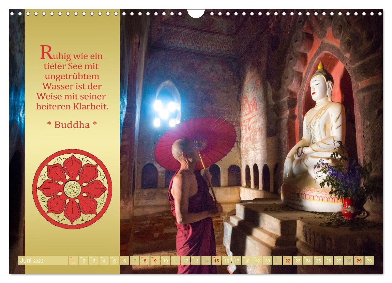 Bild: 9783435081394 | BUDDHAS WORTE - Buddhistische Weisheiten (Wandkalender 2025 DIN A3...