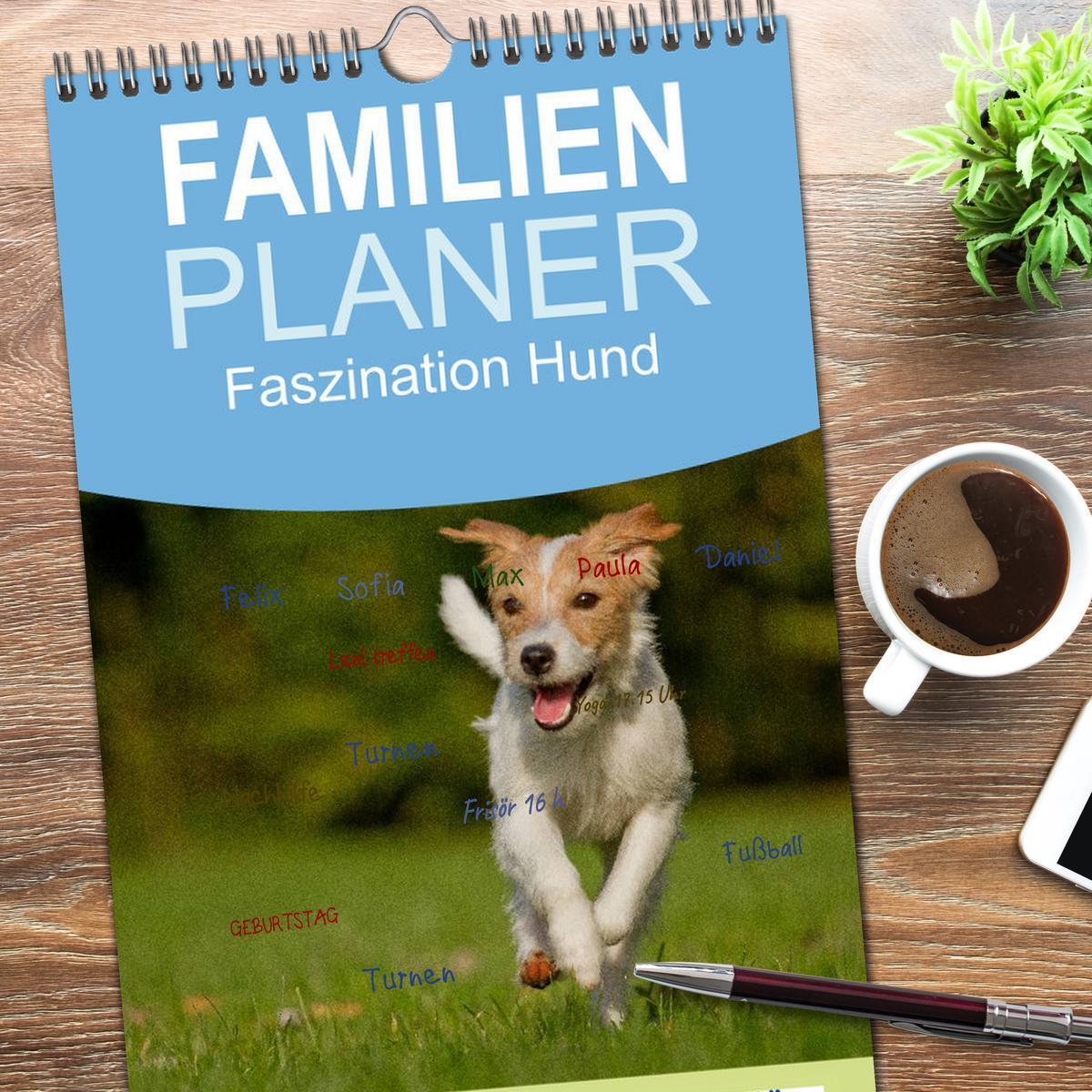 Bild: 9783457120217 | Familienplaner 2025 - Faszination Hund mit 5 Spalten (Wandkalender,...