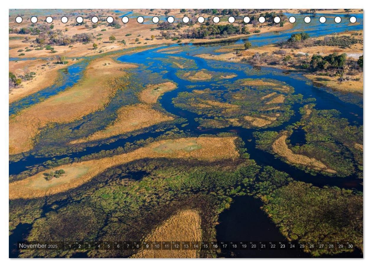 Bild: 9783435649679 | Okavango - Das Delta von oben (Tischkalender 2025 DIN A5 quer),...