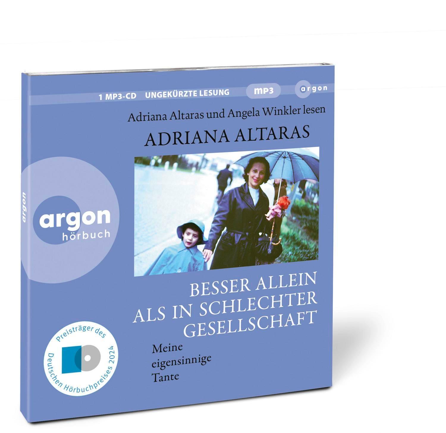 Bild: 9783839897690 | Besser allein als in schlechter Gesellschaft | Adriana Altaras | MP3