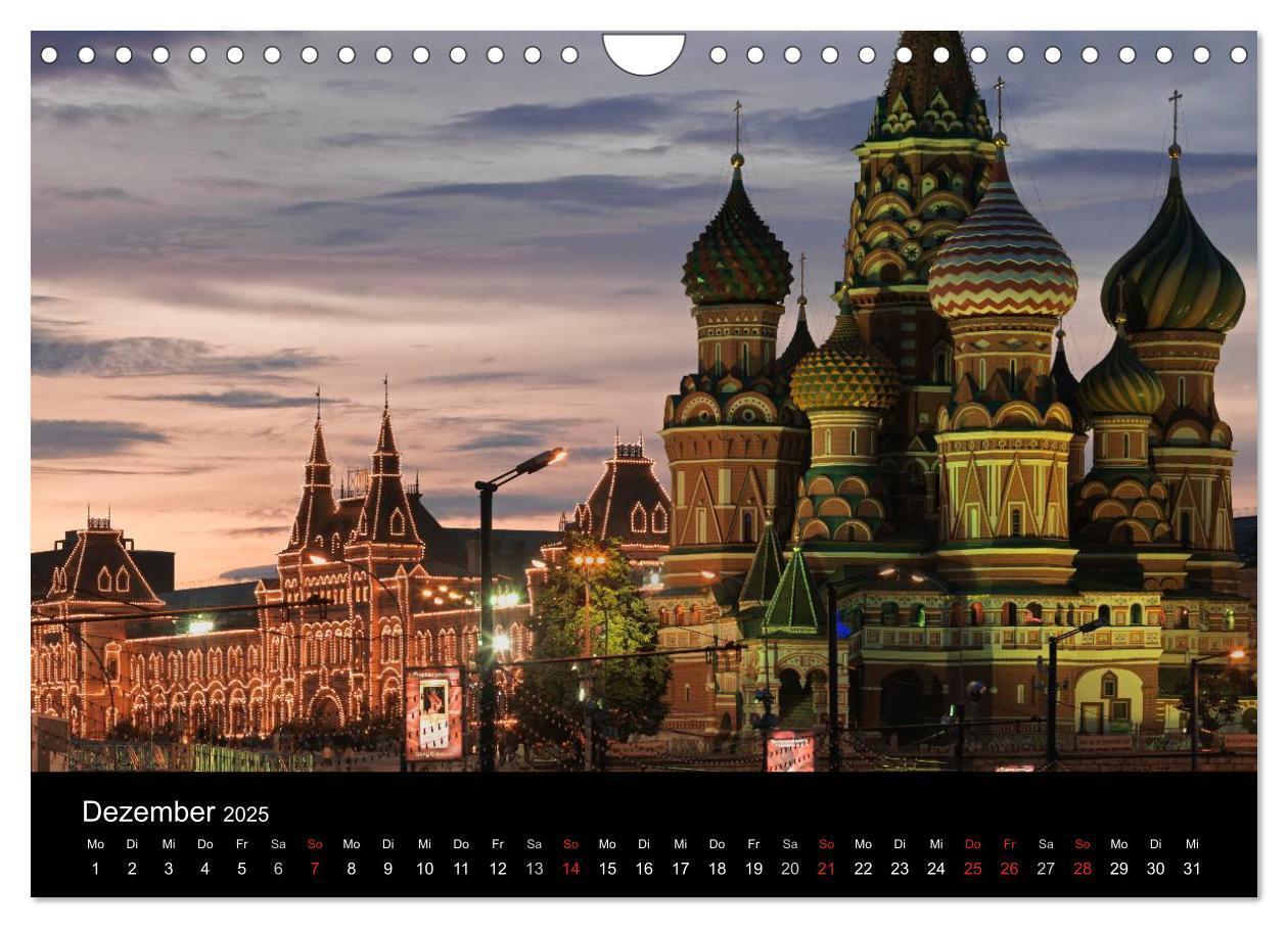 Bild: 9783435684304 | Moskau (Wandkalender 2025 DIN A4 quer), CALVENDO Monatskalender | 2025