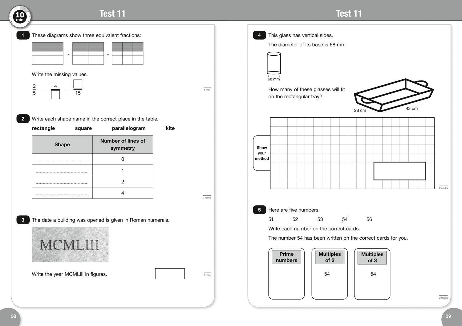 Bild: 9780008335892 | KS2 Maths Reasoning SATs 10-Minute Tests | For the 2025 Tests | Ks2