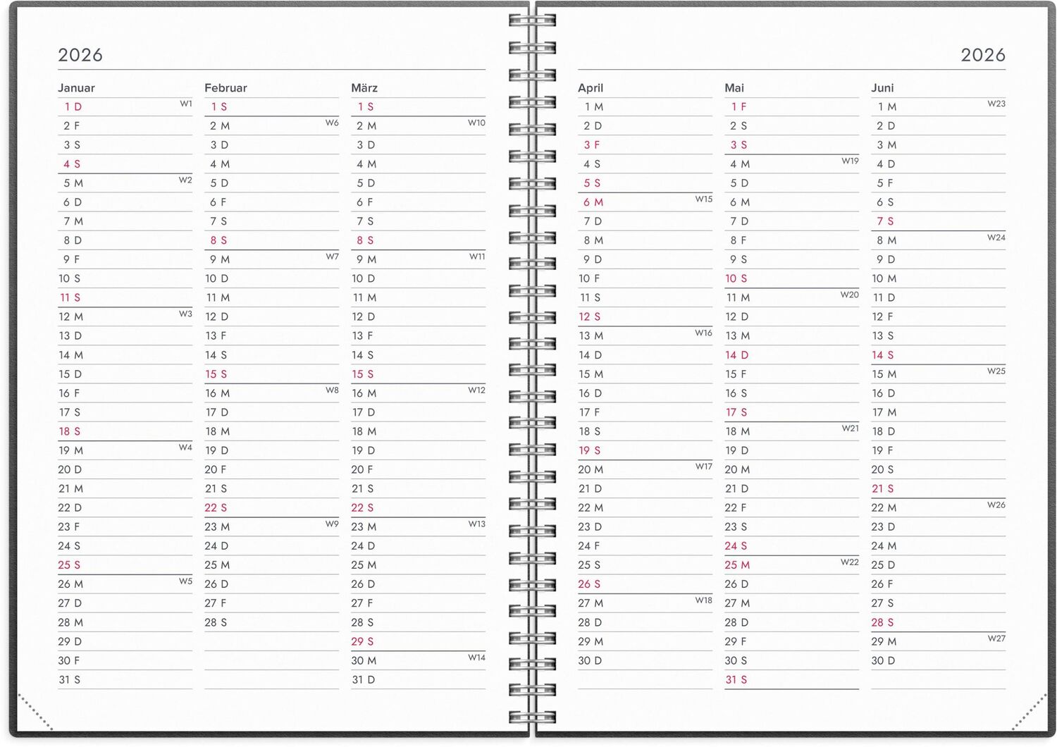 Bild: 7340188003756 | Burde Business A5 Eco Kalender 2025 | Terminplaner für 2025 | Buch